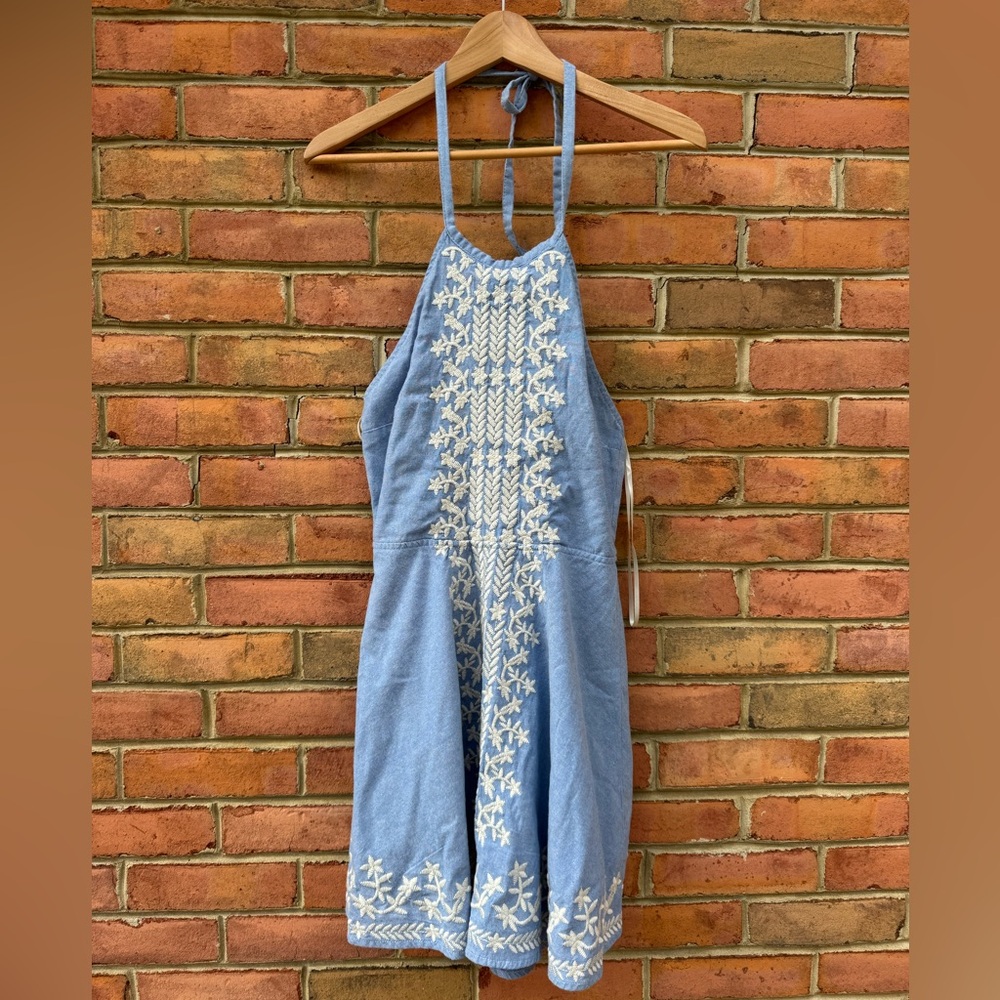 Chelsea & Violet Blue and White Mini Dress - perfect for spring & summer